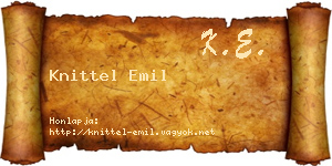 Knittel Emil névjegykártya